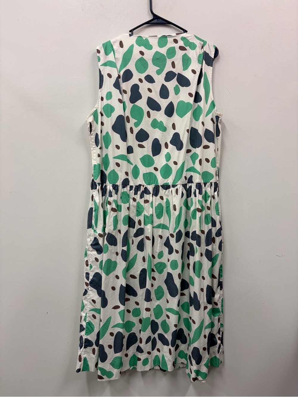 Wray Sleeveless V-Neck Pebble Print Dress in Green/Black Sz XXL - Picture 3 of 3